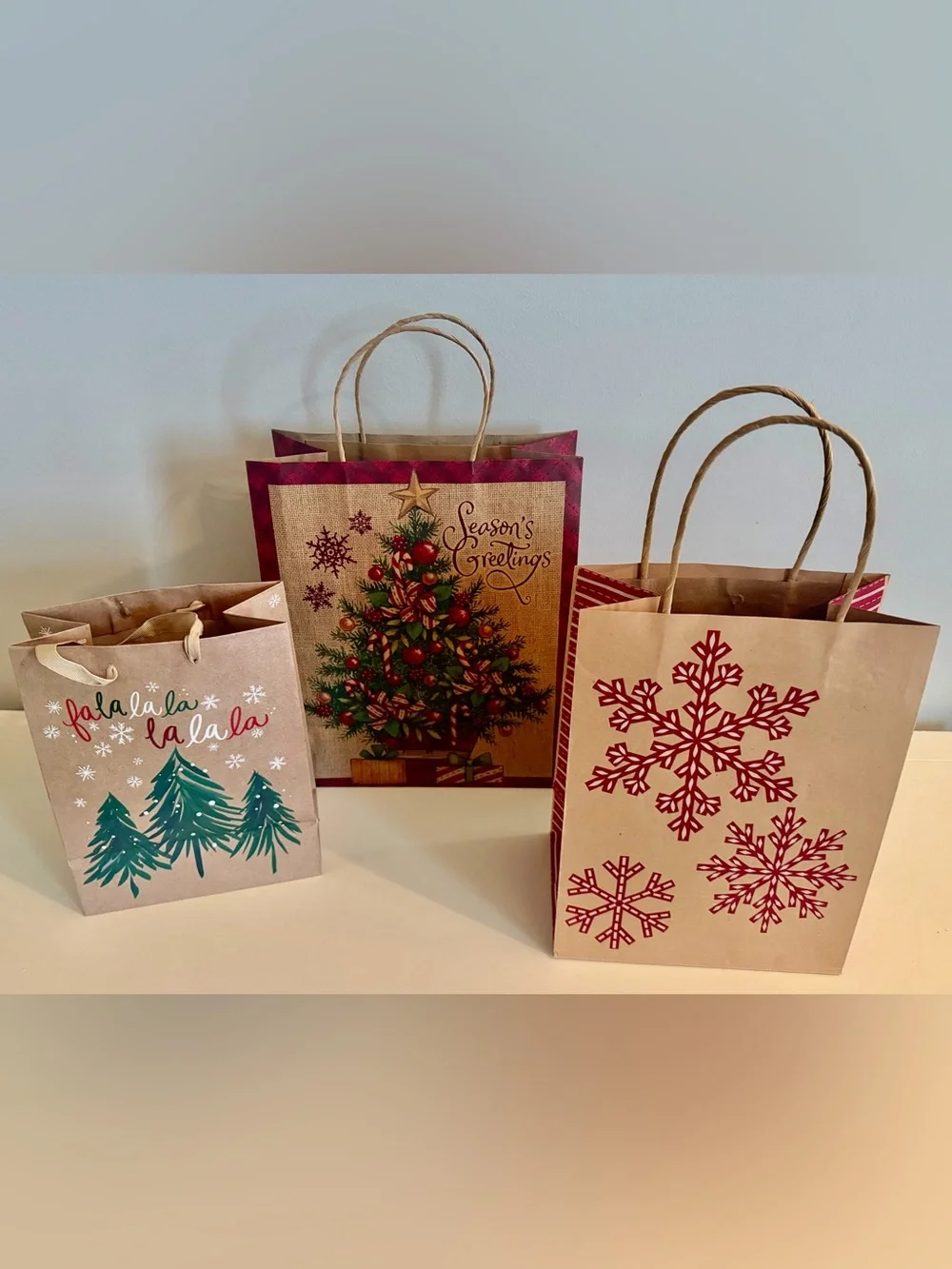Set of 18 Festive Christmas Gift Bags -Various Sizes